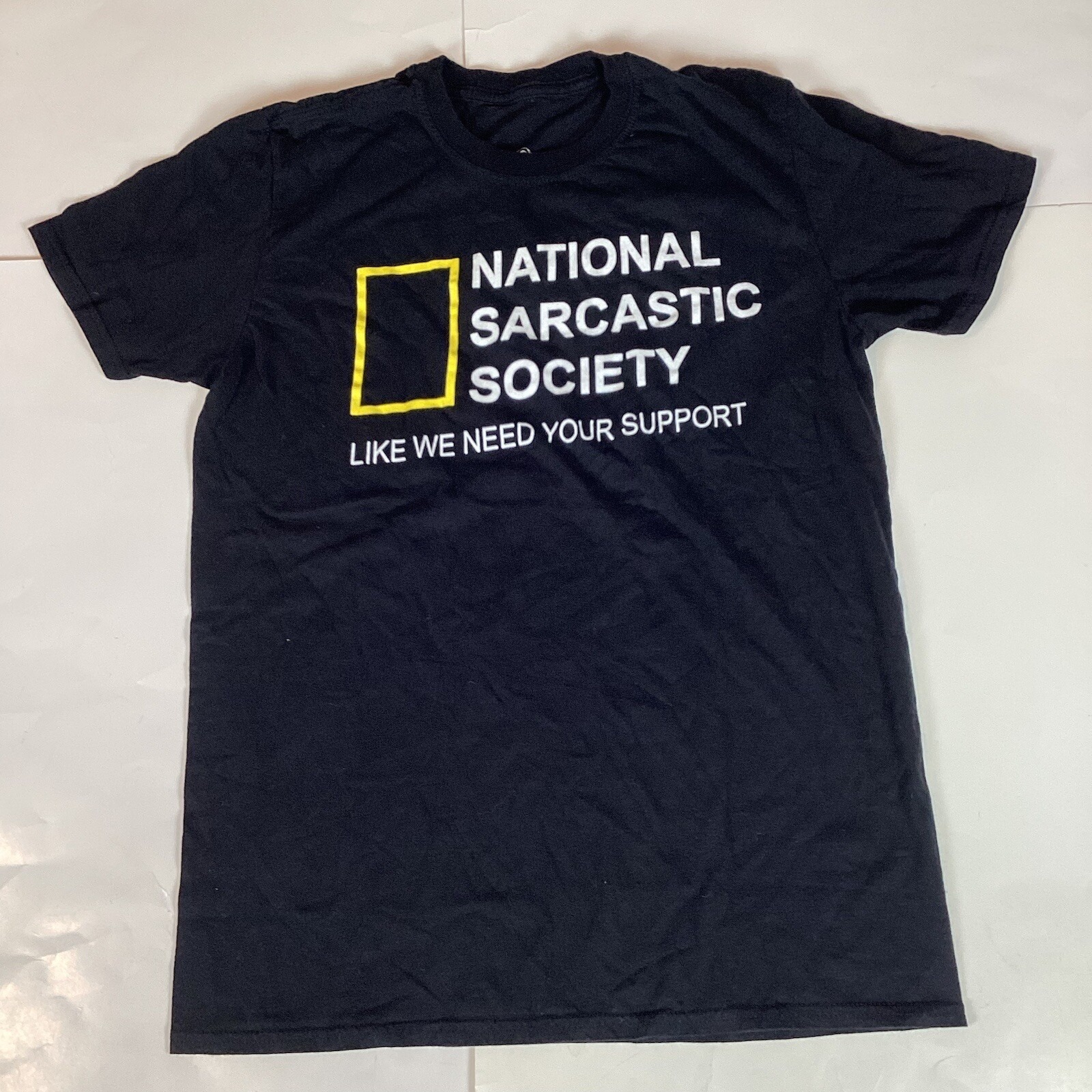 Teeluv Mens T Shirt Size M Medium Short Sleeve National Sarcastic Society